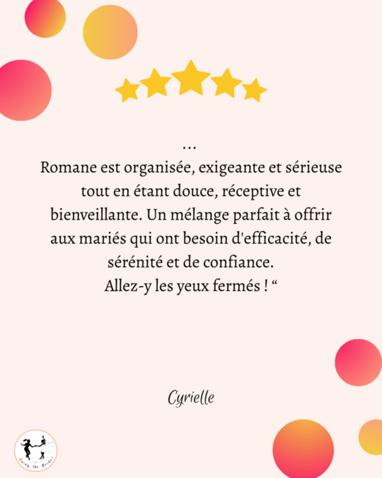 Avis conseils mariage wedding planner
