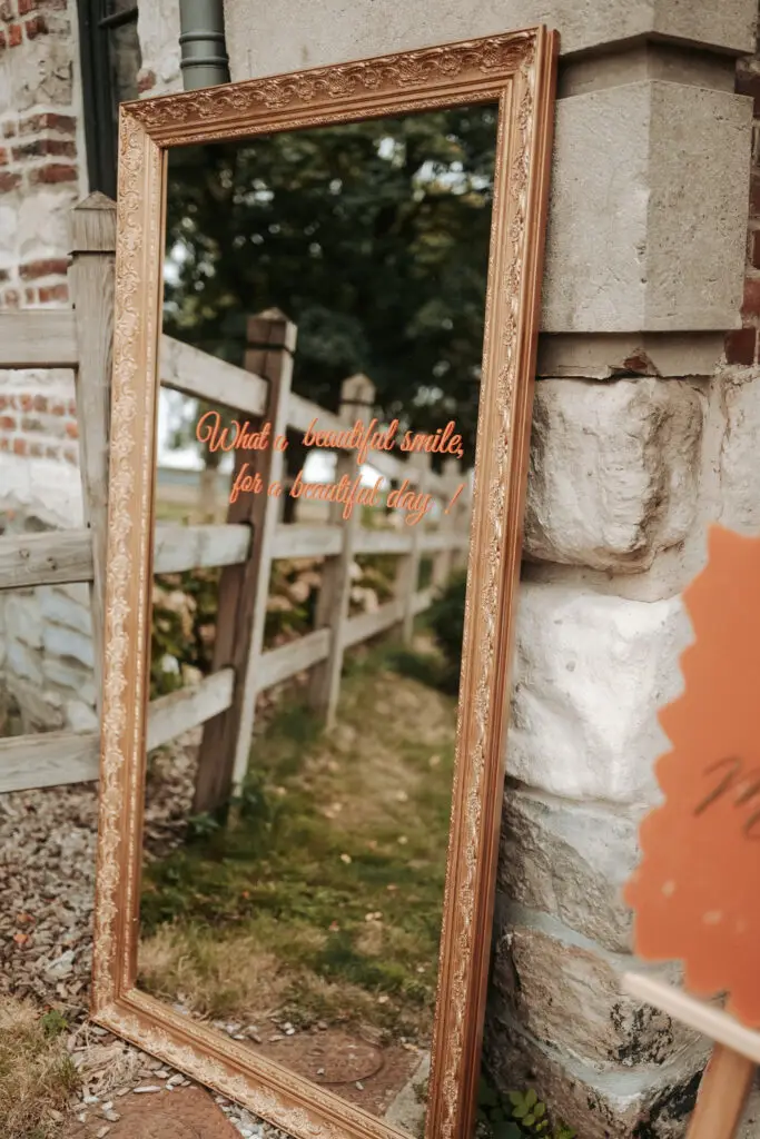 miroir décoration de mariage Lille