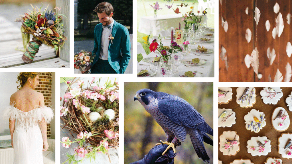moodboard mariage thème oiseaux